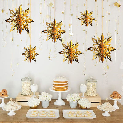 Guirnalda de Copos de Nieve de Papel para Decoración Navideña - Image 2
