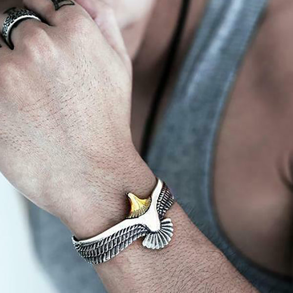 Pulsera Ajustable Viking Águila Nórdica - Joyería Unisex Vintage