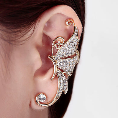 Aretes de Mariposa Brillantes Exagerados para Mujer - Image 8
