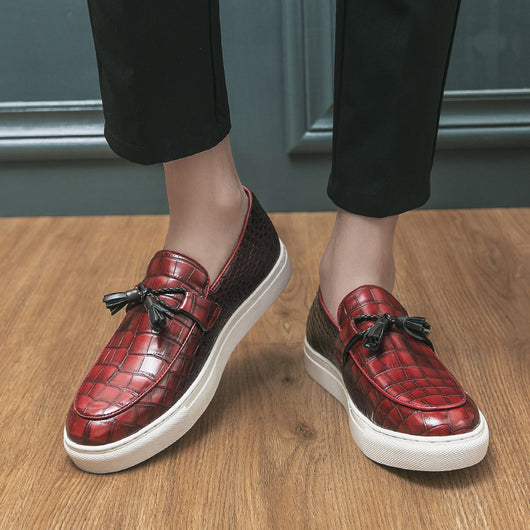 Tenis Casuales Británicos con Borlas para Hombre Talla Grande - Image 3