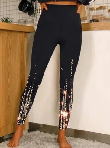 Leggings Ajustados con Estampado de Estrellas Posicionadas - Image 3