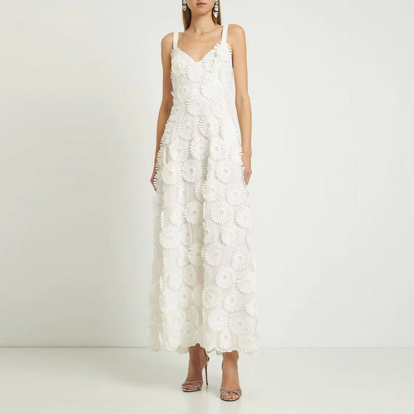 Vestido Metalizado Espalda Descubierta con Tirantes Finos