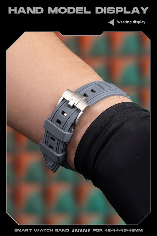 Correa Elástica de Silicona con Hebilla Metálica Plegable para iWatch 1-9 - Image 31
