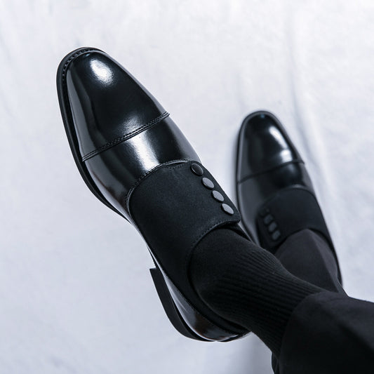 Zapatos de Cuero Slip-On con Punta Redondeada para Hombre - Image 2