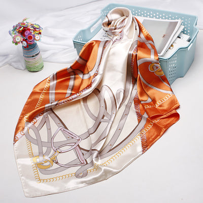 Pañuelo de Seda Estampado Vintage para Mujer - Image 30