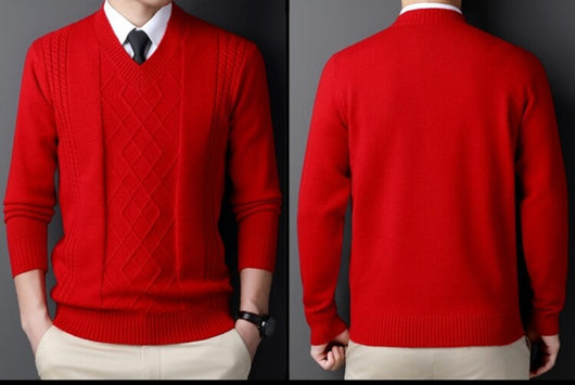 Suéter Casual para Hombre con Cuello Tipo Polo - Pullover de Punto - Image 31