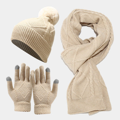 Conjunto de 3 Piezas: Gorro, Bufanda y Guantes para Otoño e Invierno - Image 5