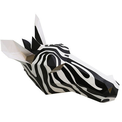 Tocado de Caballo Origami Blanco y Negro – Disfraz Animal Geométrico - Image 8