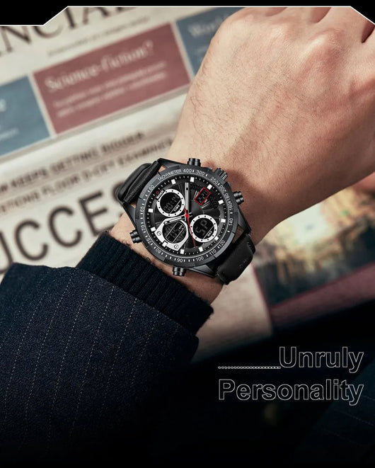 Reloj de Pulsera Deportivo para Hombre con Correa de Cuero PU - Image 13