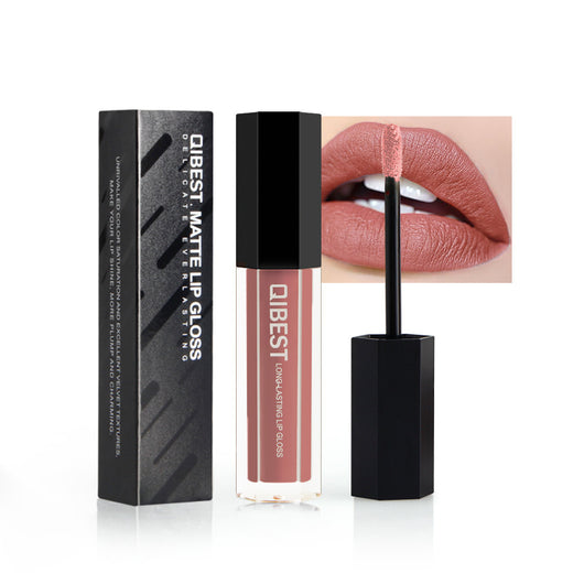 Brillo Labial Hexagonal QIBEST - Acabado Espejo Profesional