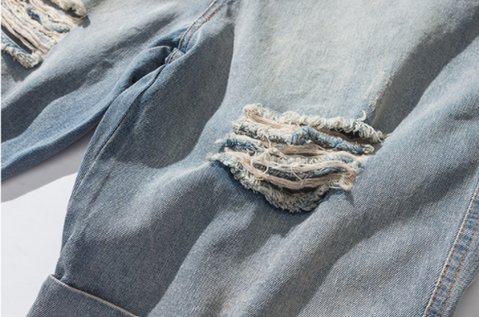 Pantalones Cortos Denim Holgados Lisos Hip-hop Estilo Japonés para Hombre - Image 14