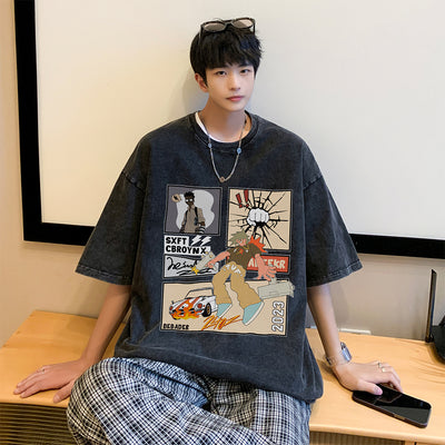 Camiseta Manga Corta Desgastada para Hombre - Image 7