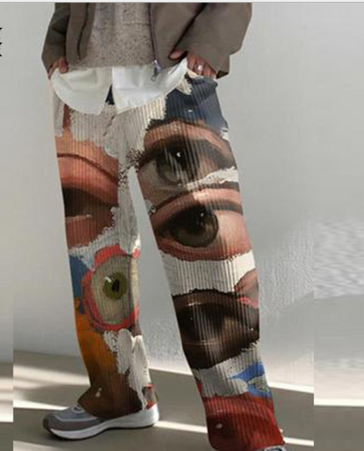 Pantalones Sueltos Estampados Cintura Media para Hombre - Colección Otoño - Image 9