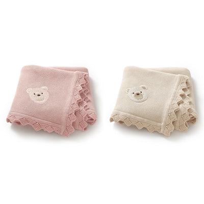 Manta Tejida Infantil con Bordado de Osito Adorable - Image 11