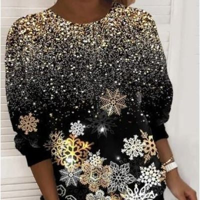 Blusa Casual Estampado Gotas de Lluvia para Mujer - Image 7