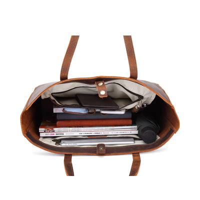 Bolso de Cuero Genuino con Gran Capacidad para Mujer - Image 10