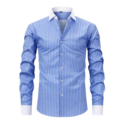 Camisa Ejecutiva de Manga Larga con Cuello Windsor, Stretch y Resistente a Arrugas - Image 8