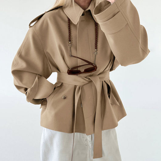 Cardigan Trench Coat Manga Larga con Diseño Elegante - Image 4