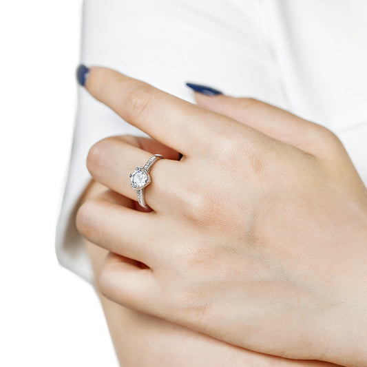 Anillo de Diamante Simulado con Micro Incrustaciones - Diseño Elegante y Moderno - Image 2
