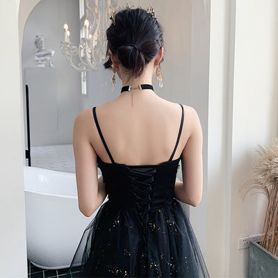 Vestido de Noche Negro Elegante de Diseño Exclusivo - Image 5