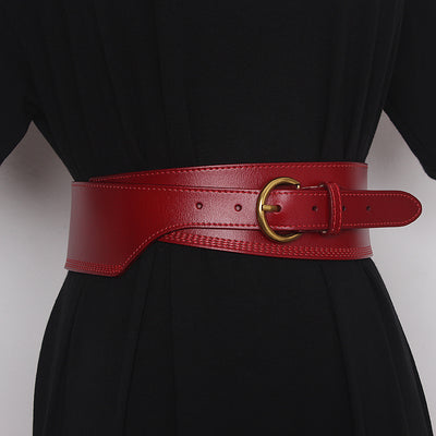 Cinturón de Cuero Grabado con Hebilla Japonesa Irregular para Mujer - Image 18