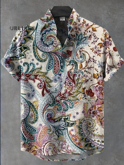 Camisa Cardigan Suelta con Estampado Abstracto 3D y Cuello de Pie - Image 19