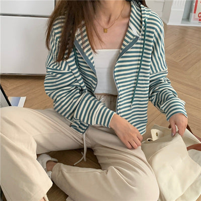 Chamarra Suelta Trendy con Capucha - Manga Larga Primavera Otoño - Image 15