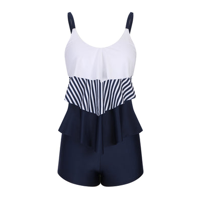 Traje de Baño Deportivo para Mujer con Diseño de Rayas y Corte Moderno - Image 12