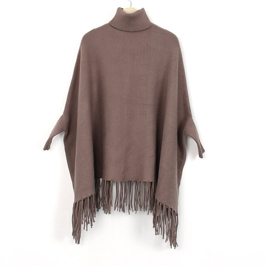 Abrigo Tipo Kimono en Cachemir Monocromático con Mangas Murciélago - Image 6