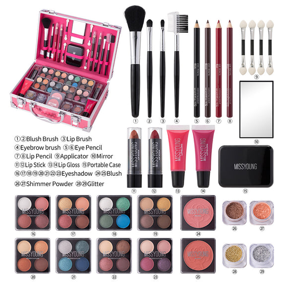 Set de Maquillaje Multifuncional: Labial Duradero y Sombra de Ojos Natural