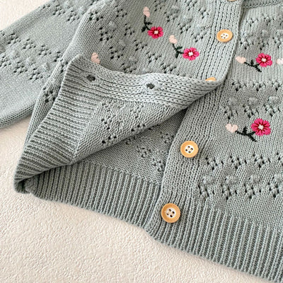 Cardigan Tejido Hueco Bordado Versátil - Image 29