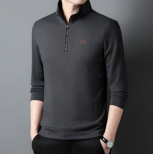 Sudadera Deportiva con Cuello Alto y Cierre Medio