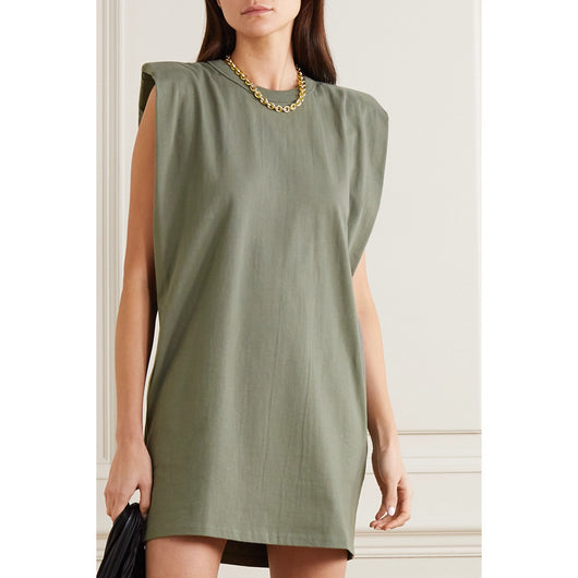 Vestido Camiseta Ejecutiva con Hombreras Acolchadas - Image 5
