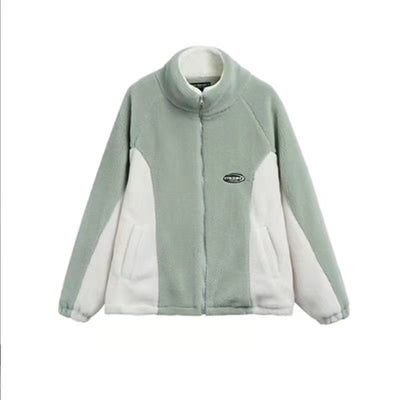 Abrigo de Polar Berber con Costuras Verde Menta para Hombre y Mujer - Image 11
