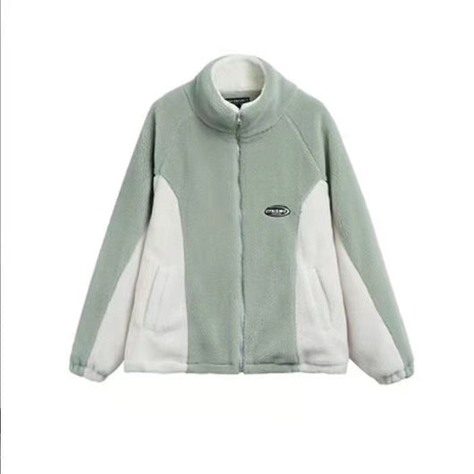 Abrigo de Polar Berber con Costuras Verde Menta para Hombre y Mujer - Image 11