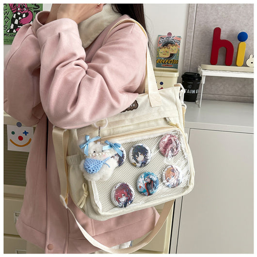 Bolsa Crossbody Transparente de Gran Capacidad Estilo Japonés para Estudiantes - Image 43
