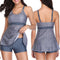 Traje de Baño Enterizo Levantador con Diseño Tartán Gris para Mujer