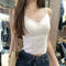 Blusa Camiseta Retro con Encaje Floral para Mujer