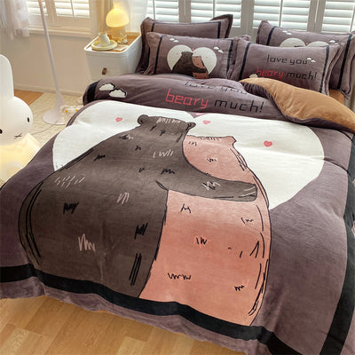 Juego de Cama Infantil de Terciopelo Suave con Diseño de Caricaturas - Image 24