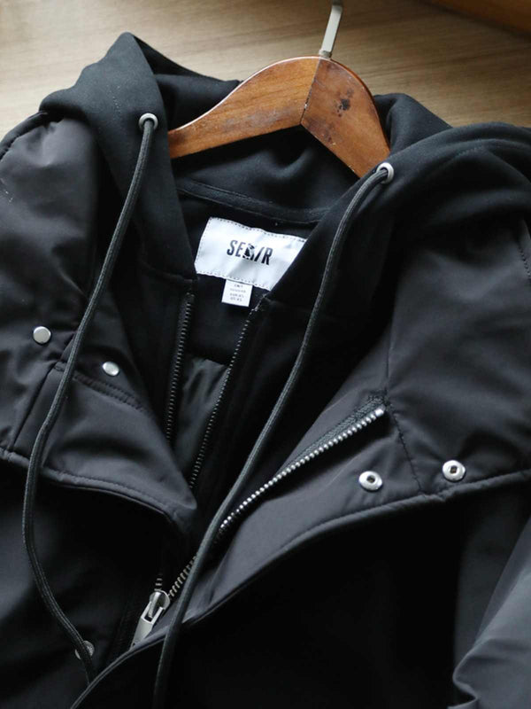 Abrigo Casual Hombre Otoño Invierno Efecto Dos Piezas Confort