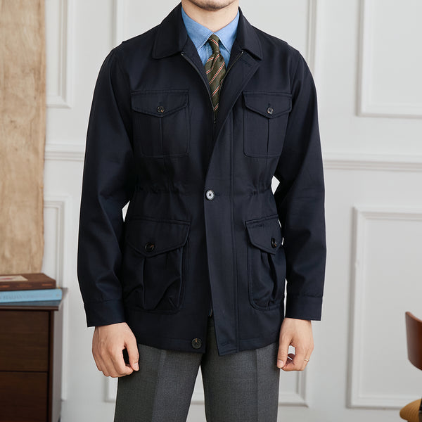 Chaqueta Safari Delgada con Control de Cintura para Hombre