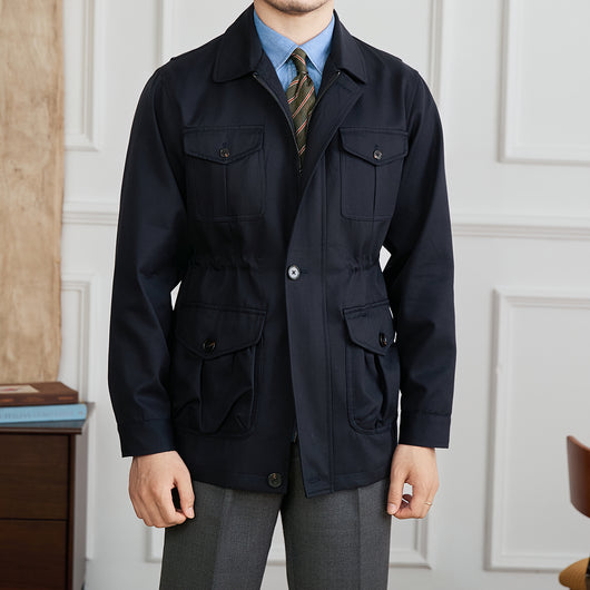 Chaqueta Safari Delgada con Control de Cintura para Hombre - Image 2