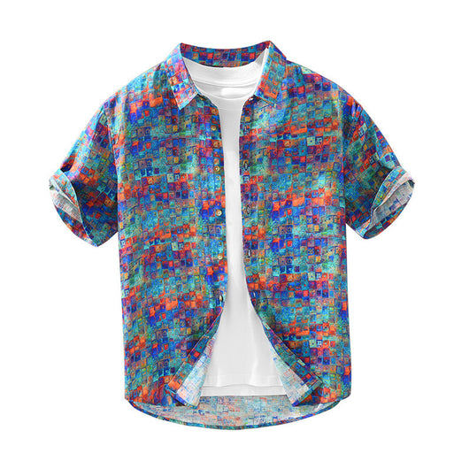 Camisa Casual Estampada de Manga Corta para Hombre - Image 5