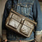 Bolso Bandolera de Cuero para Hombre con Múltiples Bolsillos