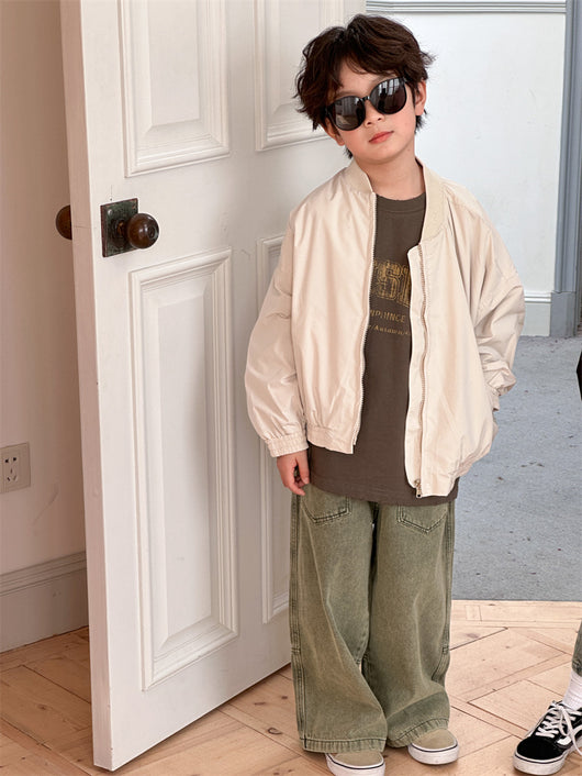 Chaqueta Infantil con Bordado de Letras - Abrigo de Moda para Niños - Image 4