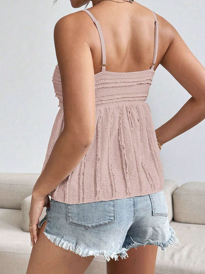 Blusa Casual Elegante de Chifón con Encaje y Tirantes Finos - Image 25