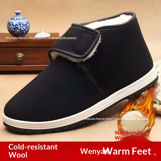 Botas Altas de Tela para Hombre con Plantillas de Lana Acolchada - Image 4