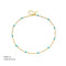 Titanium Steel Ball Drop Glaze Necklace For Women With A Colorless And Advanced Sense, Simple And Versatile Collar Chain Accessories Verde Pearl Dorado