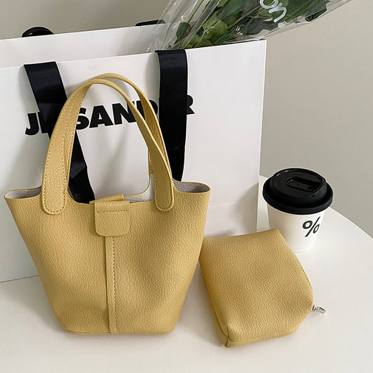 Bolso de Cuero Suave con Patrón Lychee - Diseño Minimalista y Casual - Image 17