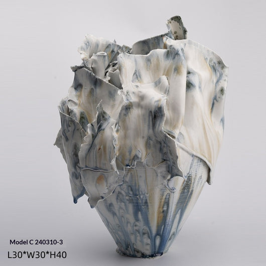 Jarrón de Cerámica Artesanal Estilo Chino Esculpido a Mano - Image 12